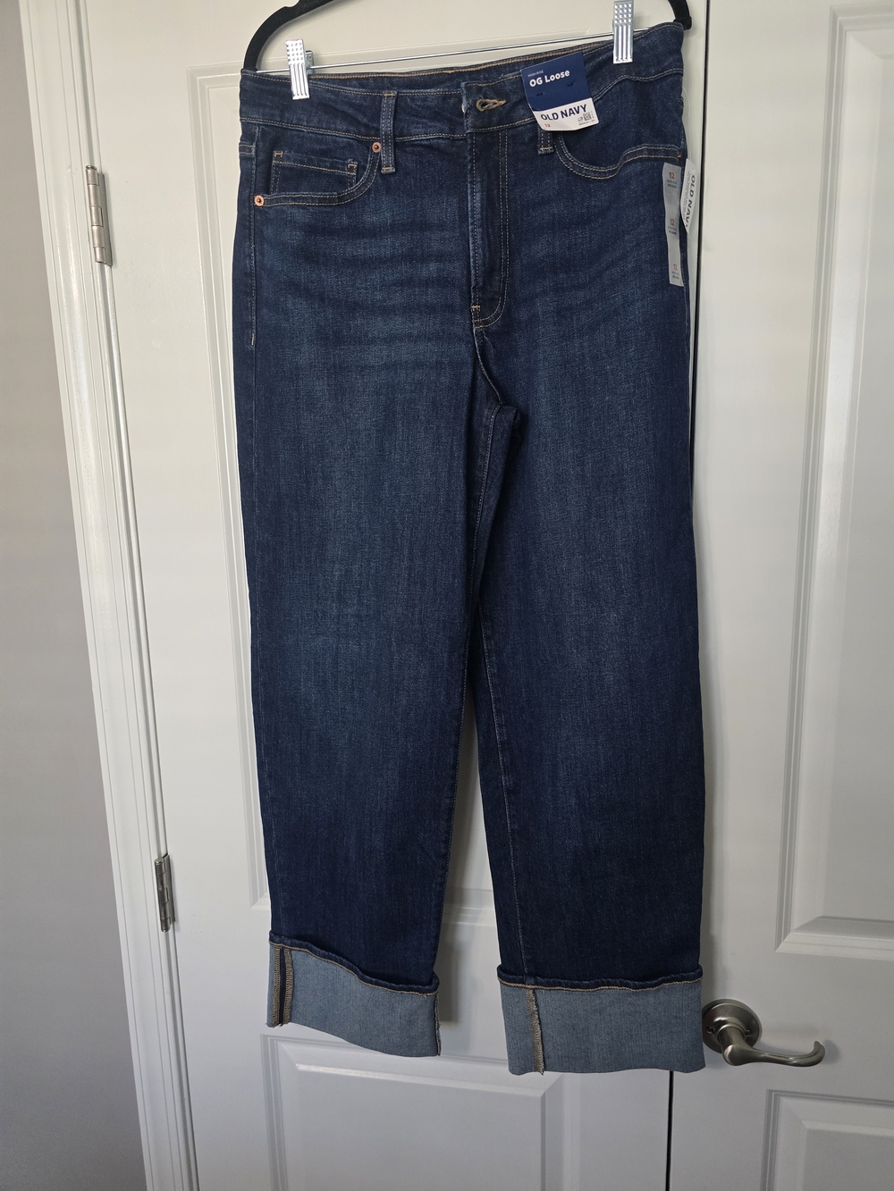 Old Navy Women’s Dark Blue Straight-Leg Jeans